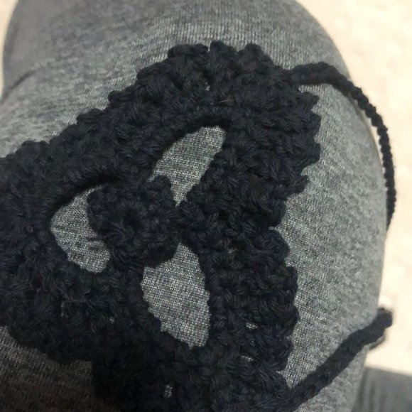 Bohemian ankle wrap crochet knit bracelet foot black knitted anklet summer - Picture 4 of 5